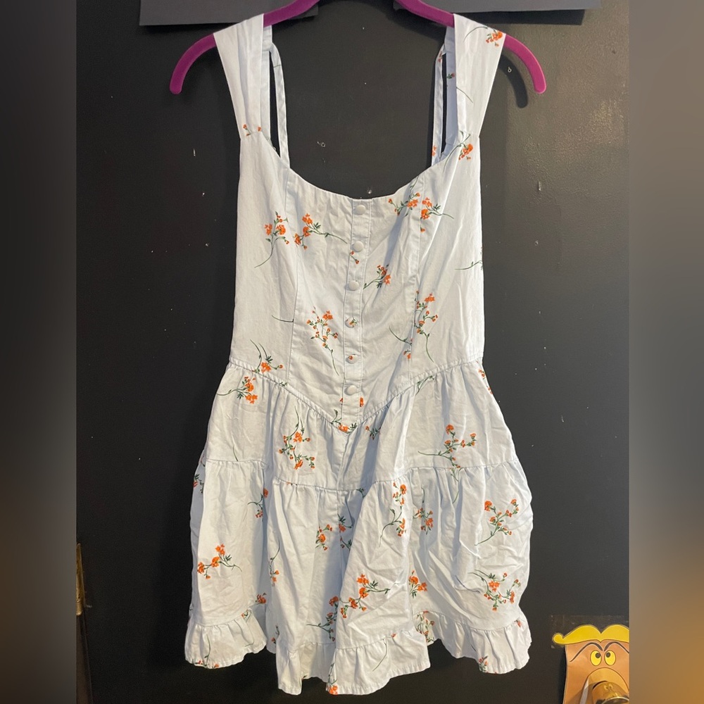 Floral button down Romper